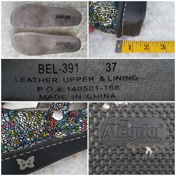 Rainbow Mosaic Mary Janes Alegria Size EU 37 US 7-7.5 Belle Cathedral Bel 391 - Picture 7 of 13